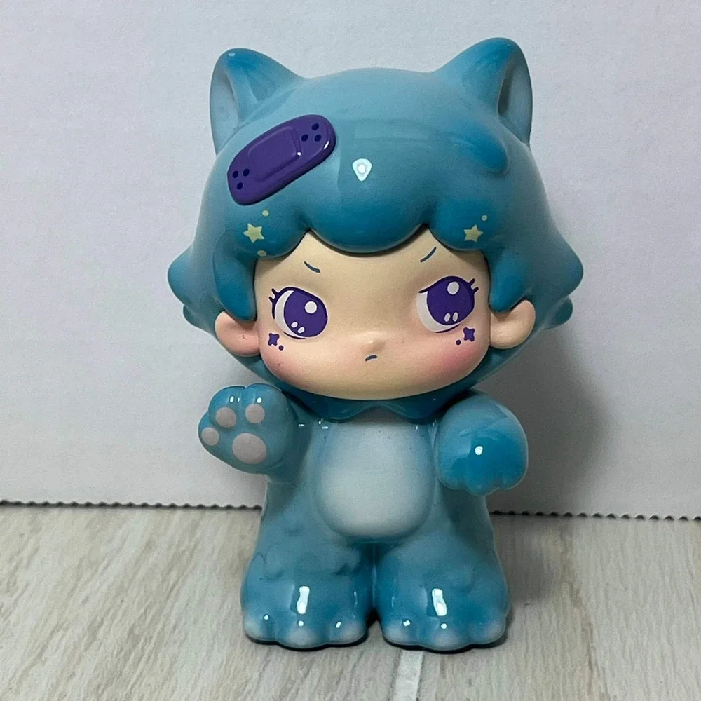 Pop Mart BOPU Litter's Fairy Tale Town Series Big Wolf Figure Blue Shiny